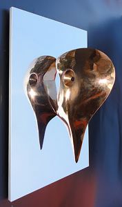 _encontro mirror espelho arte contemporânea contemporany art fernando cardoso duplo reflexo escultura sculpture = 43 x 28 x 20 cm prof peq