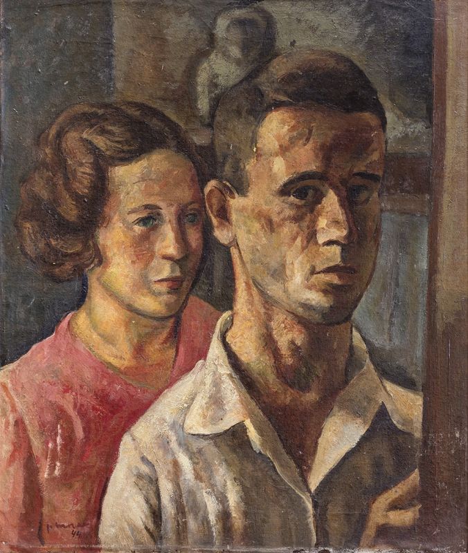 1944 - Autorretrato com Genny, ostfp, 55 x 47 cm,