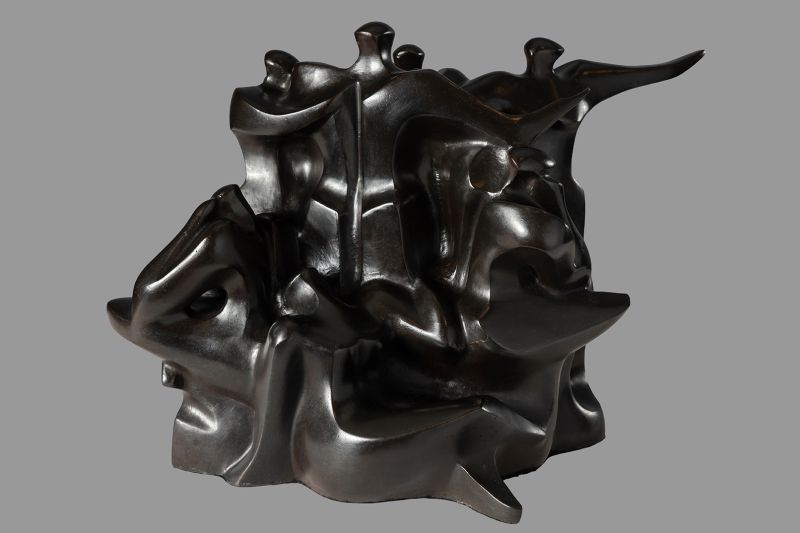 Mater e adolescência,Bronze 31x32x36-1986