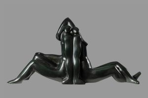 O encontro,Bronze 35x76x21cm-2004