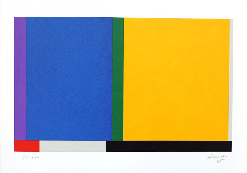 Eduardo Sued - Abstração Geométrica em Azul e amarelo