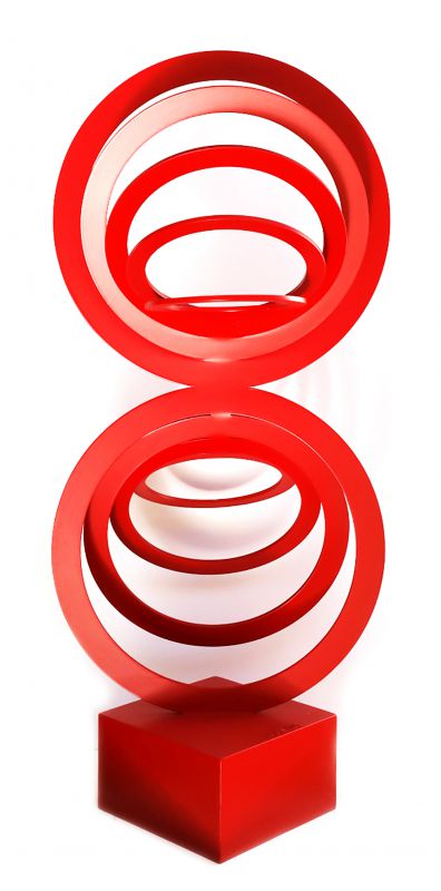 Moysés Neto Mellim - Circular Côncavo e Convexo Vermelho