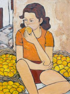 Margarita Farr - Menina vendendo pssegos