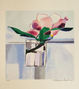 Aldemir Martins - Copo com Flor