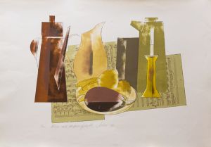 Carlos Scliar - Natureza morta com v�rios objetos etc.